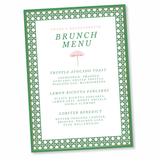 Palm Beach - Digital Menu for Bachelorette, Bridal Shower, or Dinner Party