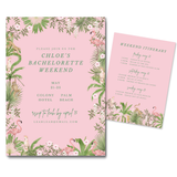 Palm Beach - Digital Invitation & Itinerary for Bachelorette, Bridal Shower, or Dinner Party