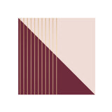 Bordeaux - Maroon Pink Colorblock Lunch Paper Napkins
