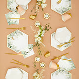 Secret Garden - White Botanicals Cocktail Paper Napkins