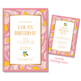 Capri - Party Invitation & Matching Menu