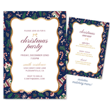 Classic Christmas Icons - Christmas Party Invitation & Menu
