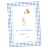 One Silly Goose - First Birthday Invitation