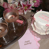 Happy Birthday Cocktail Napkins - Pink & Gold