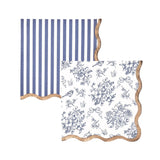Hamptons Toile & Stripe Cocktail Napkins