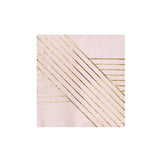 Amethyst - Pale Pink Striped Cocktail Paper Napkins (Case Pack)