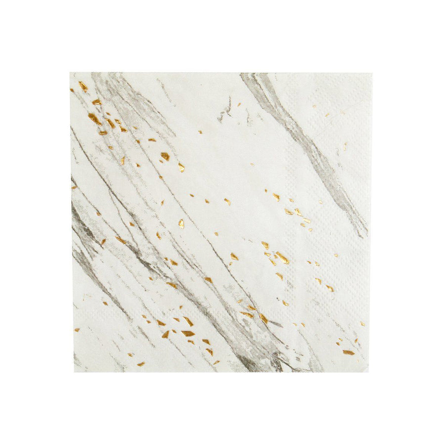 Blanc - White Marble Cocktail Paper Napkins