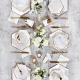 Blanc - White Marble Cocktail Paper Napkins (Case Pack)