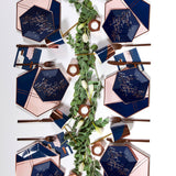 Erika - Navy Abstract Cocktail Paper Napkins (Case Pack)