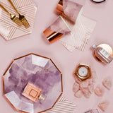 Amethyst - Pale Pink Striped Lunch Paper Napkins
