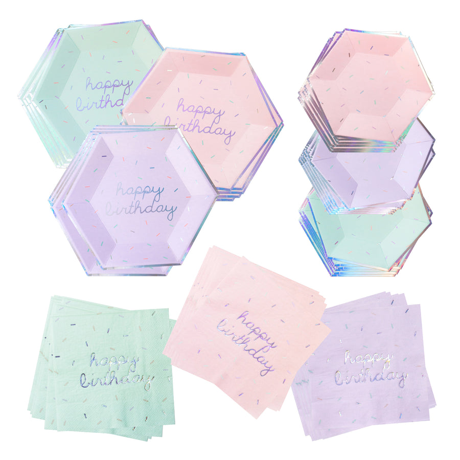 Sprinkles - Pastel Happy Birthday Kit (60-Piece Pack)