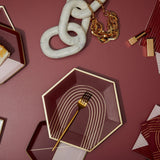 Bordeaux - Maroon Chain Link Cocktail Paper Napkins
