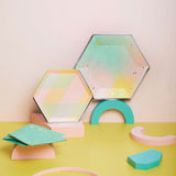 Pastel - Pink Plaid Small Paper Plates