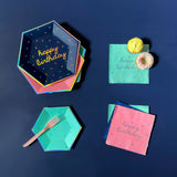 Sprinkles - Bright Happy Birthday Lunch Napkins (Multi-Color Pack, 24 Count)