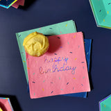 Sprinkles - Bright Happy Birthday Lunch Napkins (Multi-Color Pack, 24 Count)