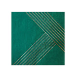 Manhattan - Dark Green Striped Lunch Paper Napkins (Case Pack)