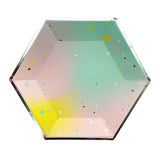 Pastel - Ombre Splatter Large Paper Plates