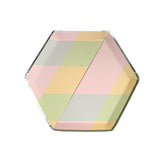 Pastel - Pink Plaid Small Paper Plates