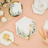 Secret Garden - White Botanicals Cocktail Paper Napkins (Case Pack)