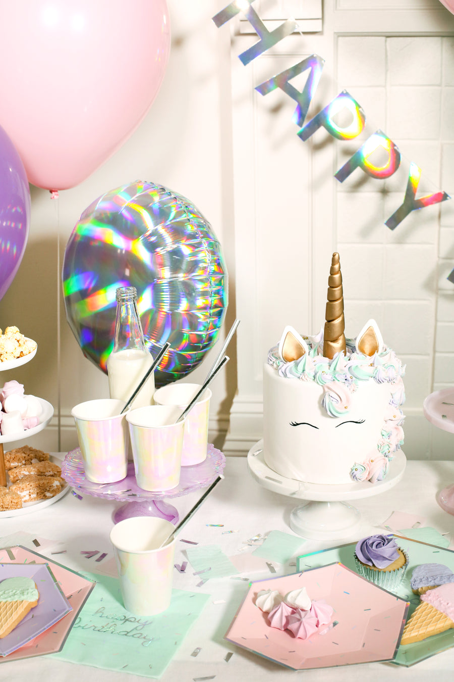 Sprinkles - Holographic Happy Birthday Banner
